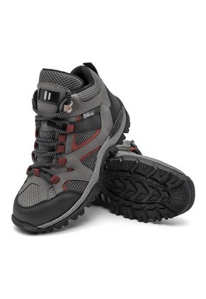 Bota Outdoor Hombre Gris-Rojo Tellenzi 9-101