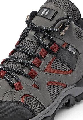 Bota Outdoor Hombre Gris-Rojo Tellenzi 9-101