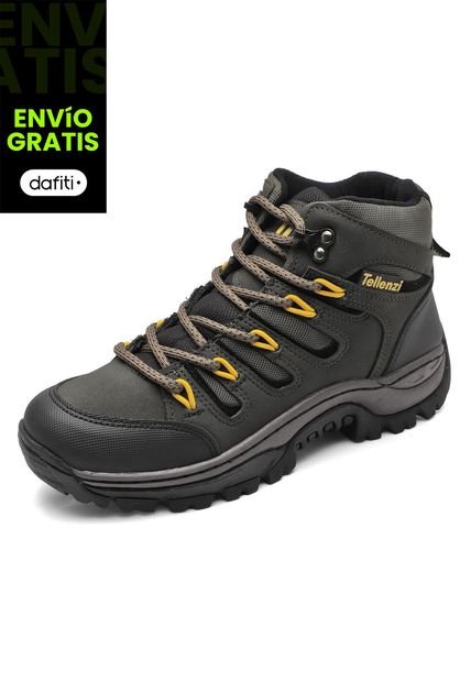 Bota Hombre Outdoor Verde Tellenzi 7-076