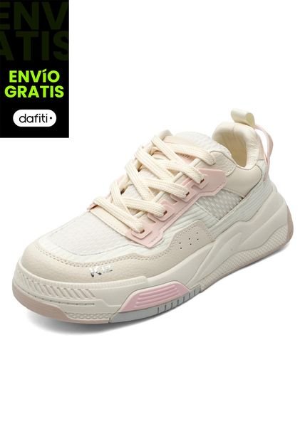 Tenis Sneakers Dama Beige-Nude Tellenzi D711