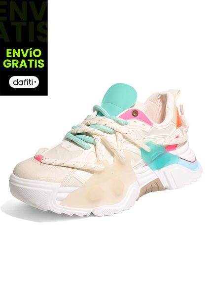 Tenis Dama Crema-Menta Tellenzi D651