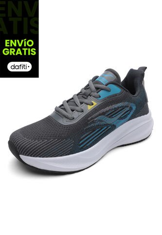 Tenis Running Hombre Azul-Gris  Tellenzi H-012 Tellenzi