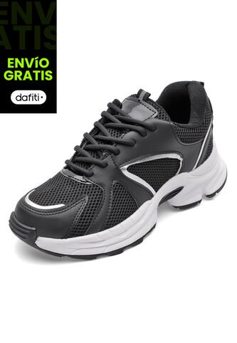Tenis Dama Negro-Plata Tellenzi 2090 Tellenzi
