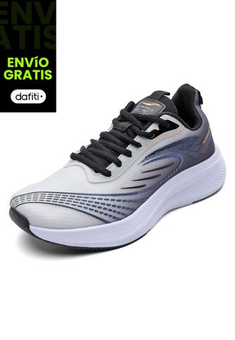 Tenis Running Hombre Gris-Azul Tellenzi H-050 Tellenzi