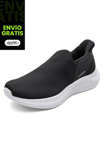 Tenis Running Mujer Negro-Blanco Tellenzi D-076 Tellenzi