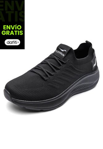 Tenis Running Hombre Negro Tellenzi H-029 Tellenzi