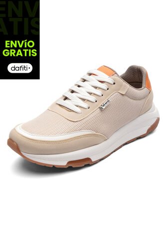 Tenis Hombre Beige-Naranja Tellenzi F-2945 Tellenzi
