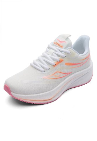 Tenis Running Mujer Blanco-Rosa Tellenzi D-039 Tellenzi