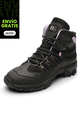 Bota Outdoor Mujer Negro-Lila Tellenzi 9-1547 Tellenzi