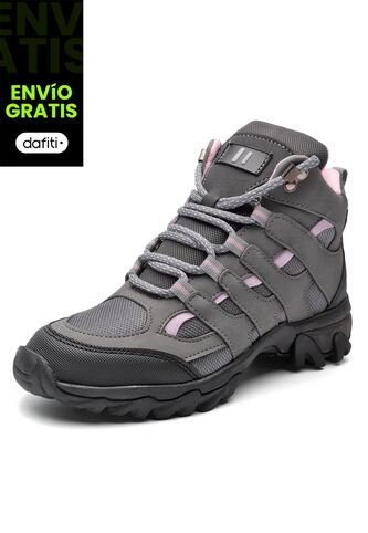 Bota Outdoor Mujer Gris-Rosa Tellenzi 9-2501 Tellenzi