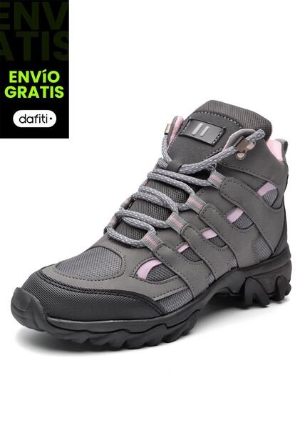 Bota Outdoor Mujer Gris-Rosa Tellenzi 9-2501