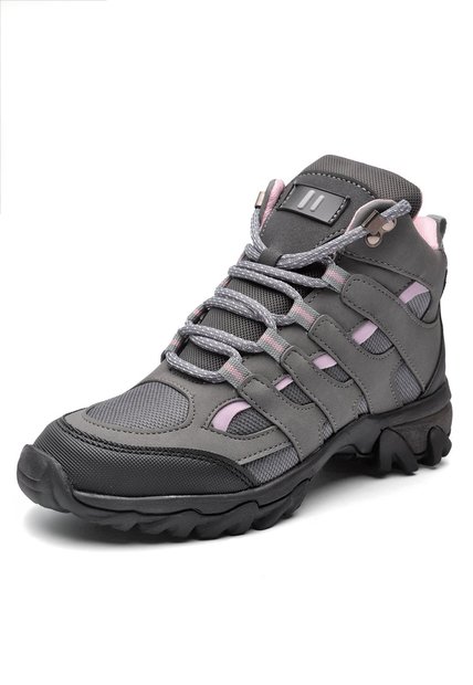 Bota Outdoor Mujer Gris-Rosa Tellenzi 9-2501