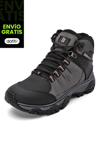 Bota Outdoor Hombre Negro-Gris Tellenzi 7-212 Tellenzi