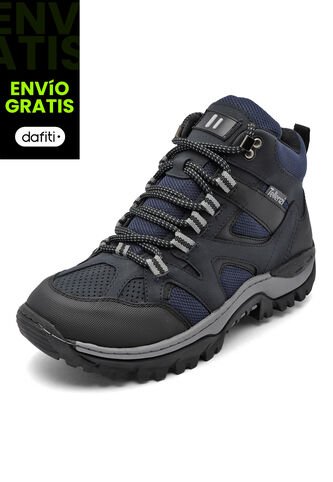 Bota Outdoor Hombre Negro-Azul Tellenzi 9-101 Tellenzi