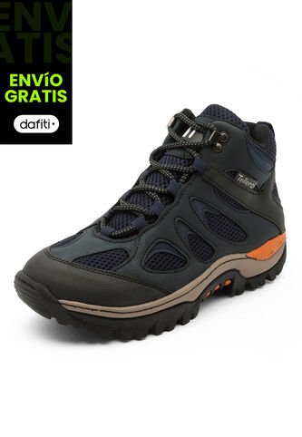 Bota Outdoor Hombre Azul Tellenzi 9-100 Tellenzi