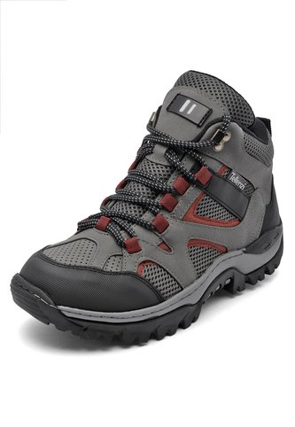 Bota Outdoor Hombre Gris-Rojo Tellenzi 9-101 Tellenzi