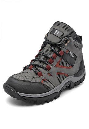 Bota Outdoor Hombre Gris-Rojo Tellenzi 9-101