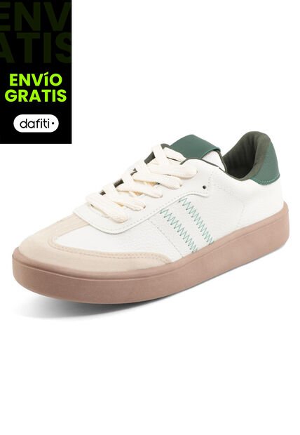 Tenis Dama Marfil-Verde Tellenzi Brazil