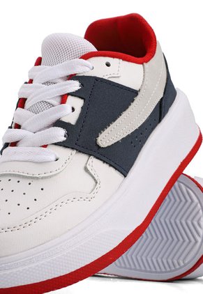 Tenis Infantil Blanco-Rojo Tellenzi 033J