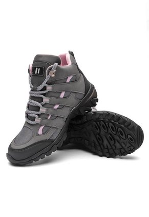 Bota Outdoor Mujer Gris-Rosa Tellenzi 9-2501