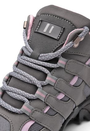 Bota Outdoor Mujer Gris-Rosa Tellenzi 9-2501