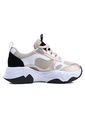 Tenis Sneakers Dama Champaña-Negro Tellenzi DP0025 de Tellenzi