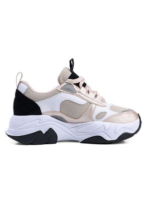 Tenis Sneakers Dama Champaña-Negro Tellenzi DP0025