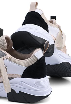 Tenis Sneakers Dama Champaña-Negro Tellenzi DP0025