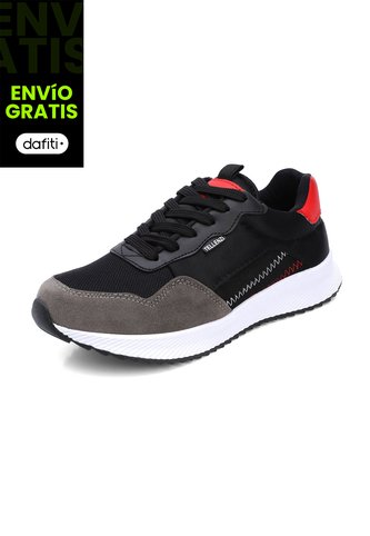 Tenis Hombre Negro-Rojo Tellenzi 423 Tellenzi