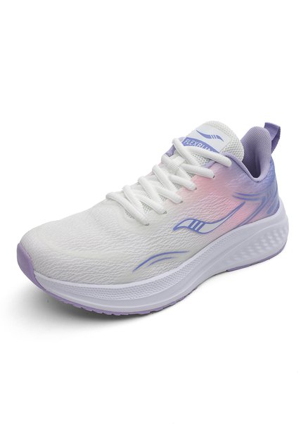 Tenis Running Mujer Blanco-Lila Tellenzi D-053