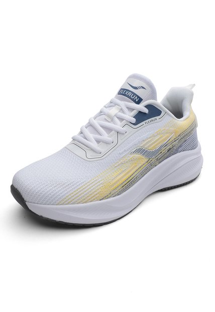 Tenis Running Hombre Blanco-Amarillo Tellenzi H-012