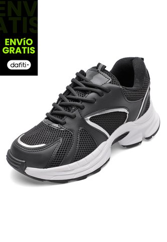 Tenis Dama Negro-Plata Tellenzi 2090 Tellenzi