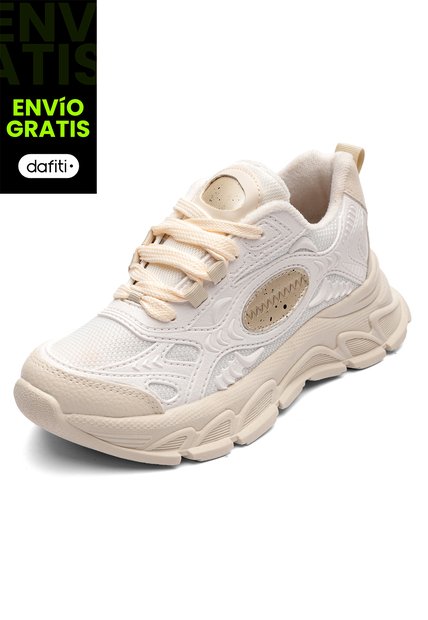 Tenis Mujer Marfil-Beige Tellenzi C2