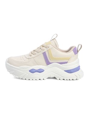 Tenis Sneakers Dama Crema*Lila Tellenzi DP031