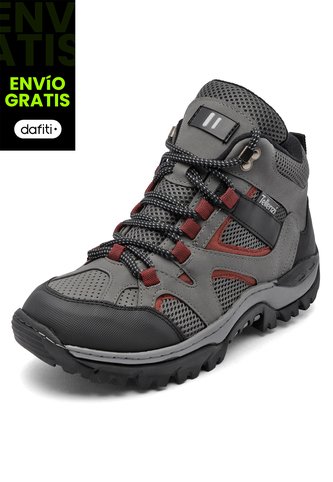 Bota Outdoor Hombre Gris-Rojo Tellenzi 9-101 Tellenzi