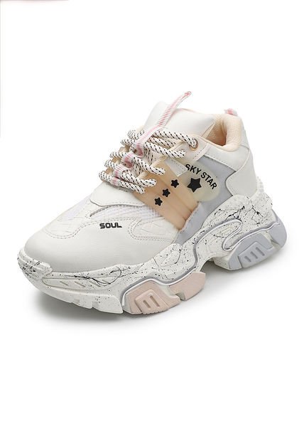Tenis Sneakers Dama Crema Tellenzi D612