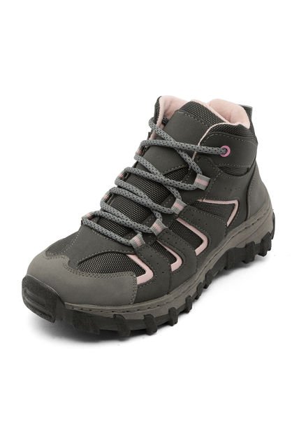 Bota Outdoor Mujer Gris-Rosa Tellenzi 8-1068