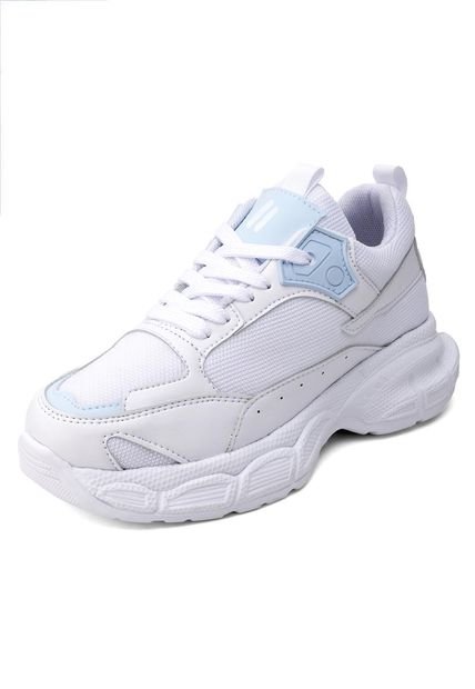 Tenis Mujer Blanco-Azul Tellenzi 546