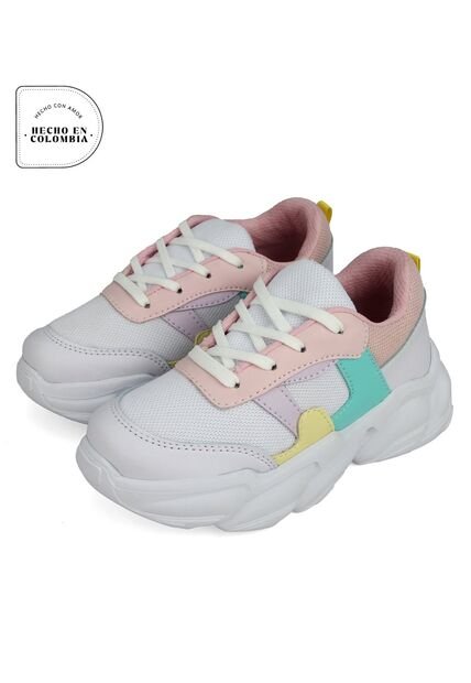 Tenis Infantil Blanco*Pasteles 400J
