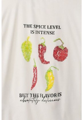 Tennis Camiseta Con Estampado En Frente Y Espalda Crudo Para Mujer