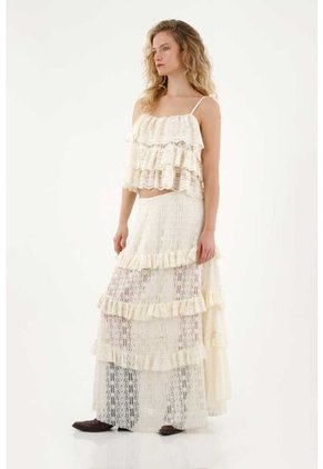 Tennis Camisa De Tiras Con Bolero Crudo Para Mujer