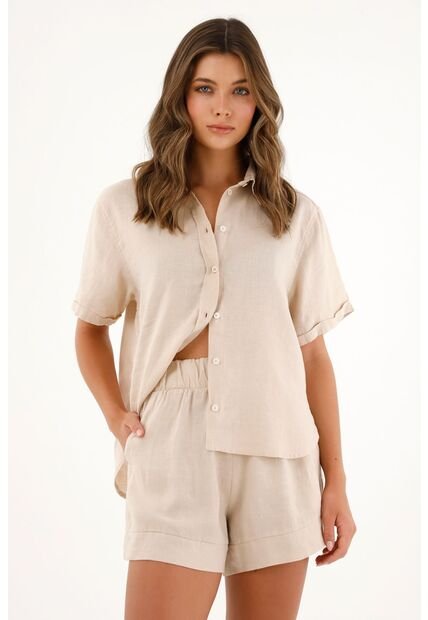 Camisa Crudo 100% Lino Para Mujer