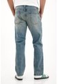 Tennis Jean Recto Con Efecto Salpicado Azul Para Hombre de Tennis