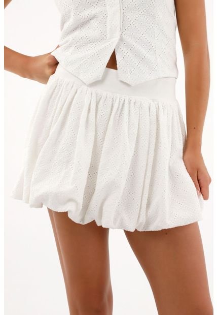 Falda Corta Con Silueta Abombachada Para Mujer
