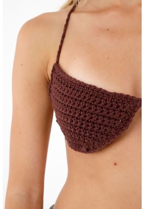 Tennis Top Rojo Tejido Para Mujer