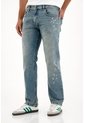 Tennis Jean Recto Con Efecto Salpicado Azul Para Hombre de Tennis
