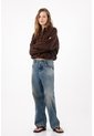 Tennis Jeans Recto En Denim Con Efecto Vintage Difuminado Para Mujer de Tennis