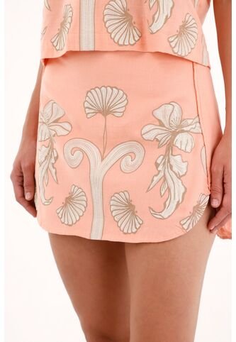 Falda Corta Rosada Con Estampado Especial Para Mujer Tennis