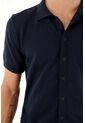 Camisa Tipo Polo Tejida Azul Para Hombre de Tennis