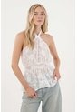 Tennis Camisa En Tela Chifón Halter Crudo Para Mujer de Tennis